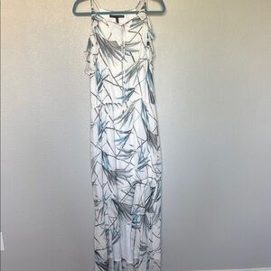 WHBM White and Blue Maxi Dress
